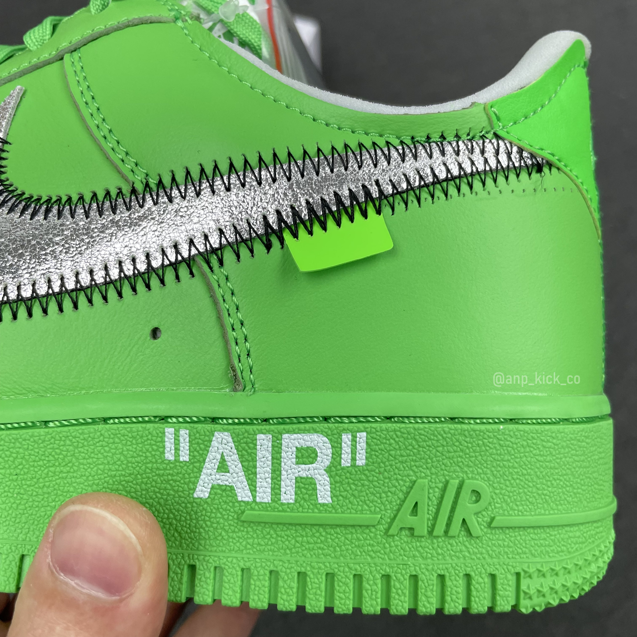 Off White Nike Air Force 1 Low Light Green (6) - newkick.vip